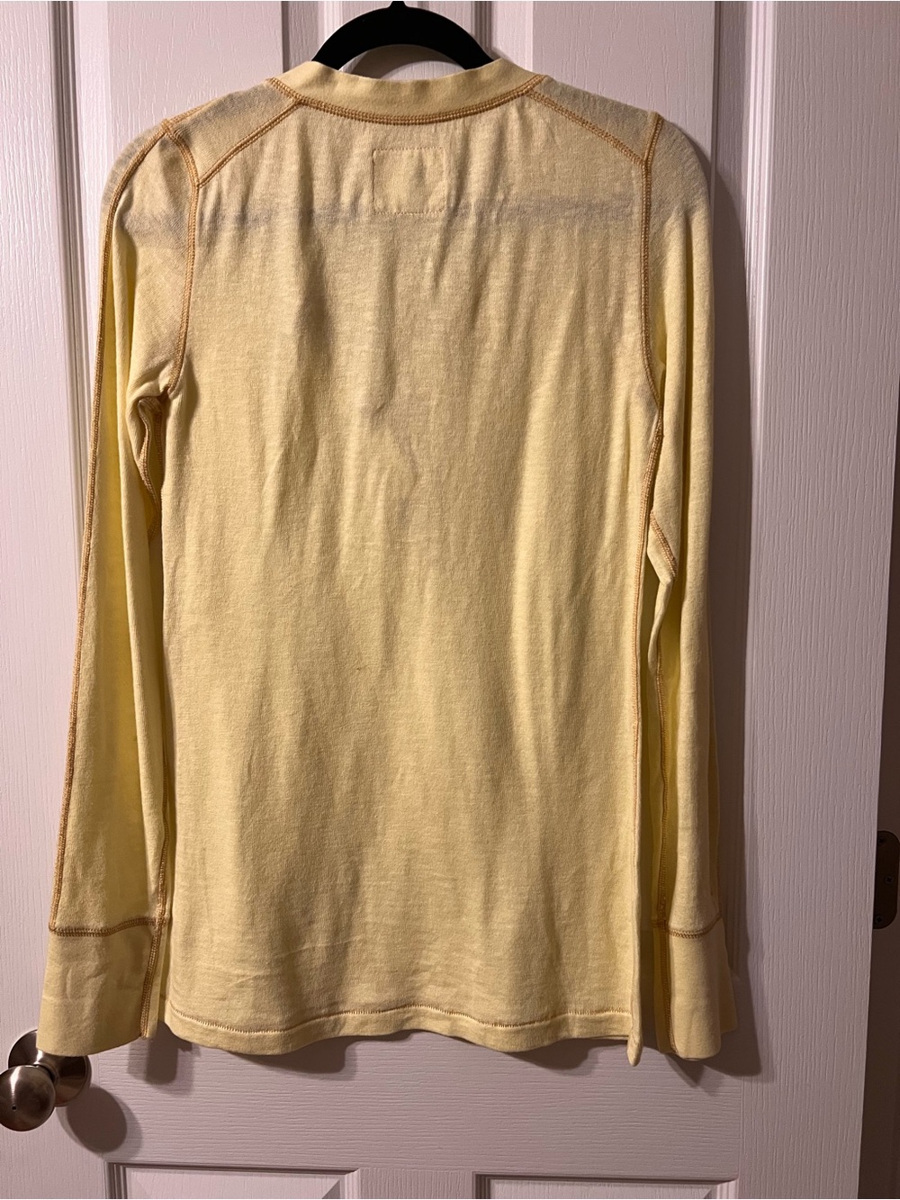Free People Girls' Yellow Long-Sleeve Snap Henley - Picture 2 of 5